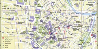 维也纳市的旅游地图