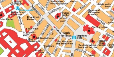 维也纳市中心地图
