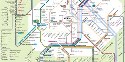 维也纳的城市交通地图