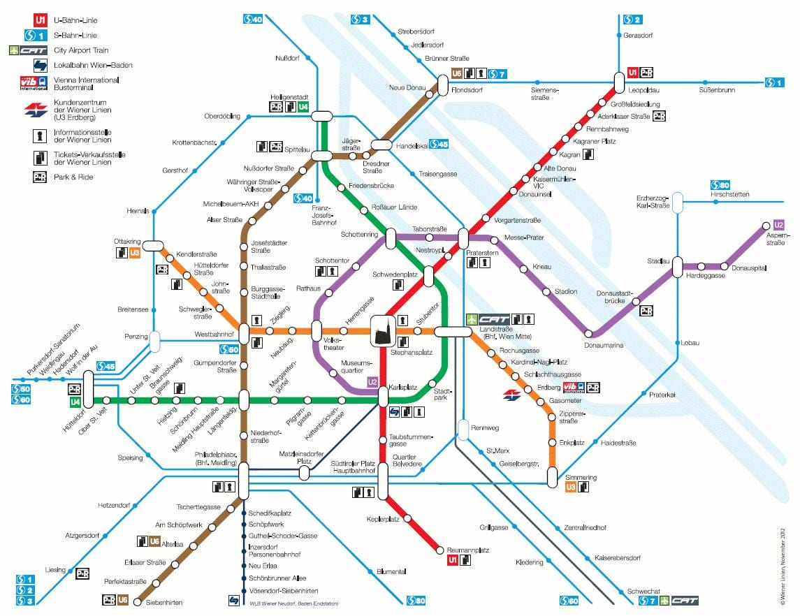 维也纳s bahn的地图