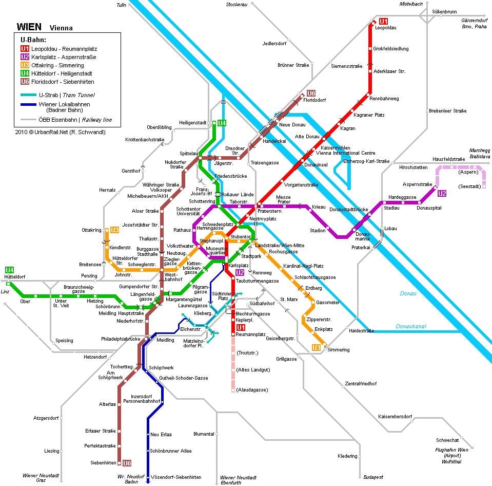 维也纳s bahn的地图