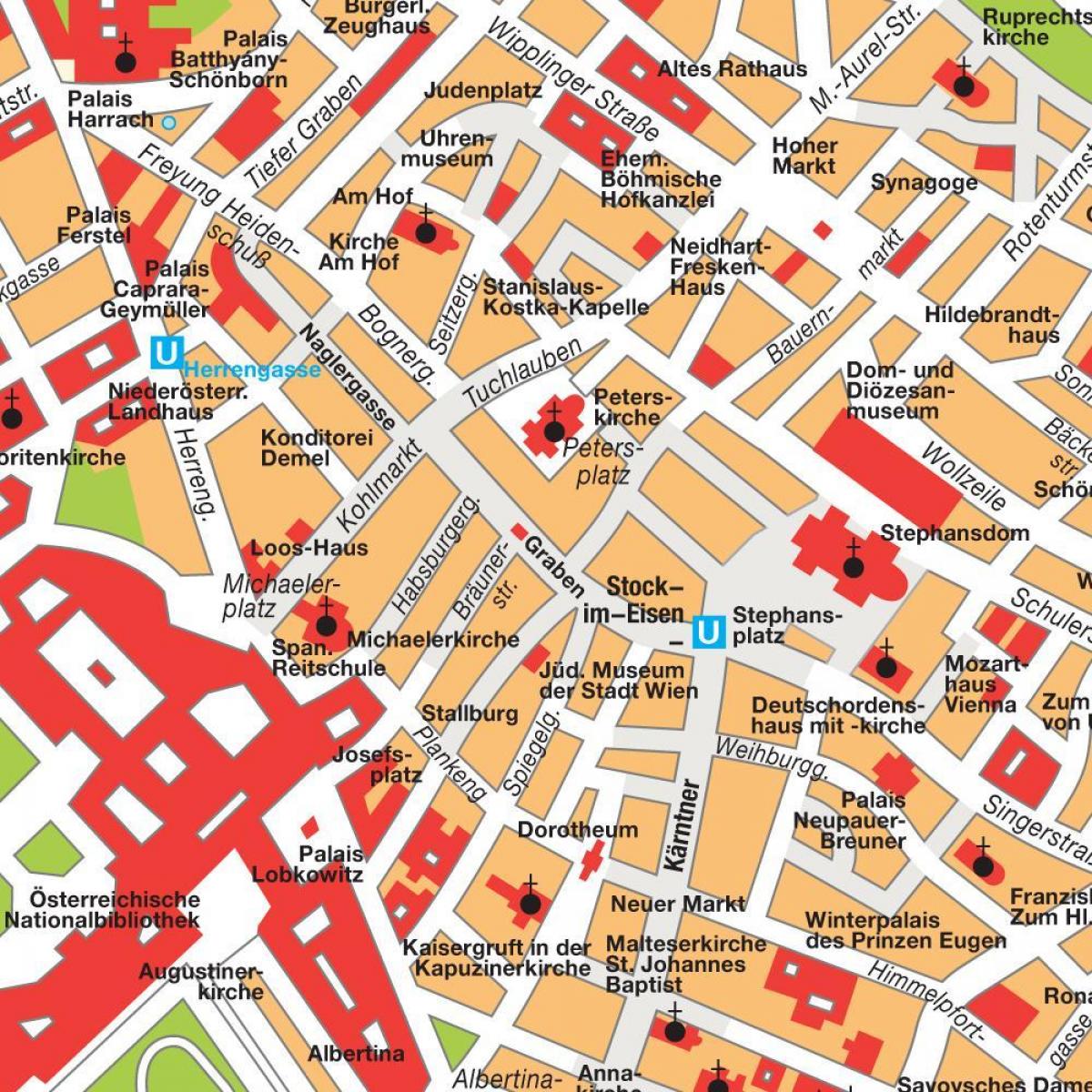 维也纳市中心地图
