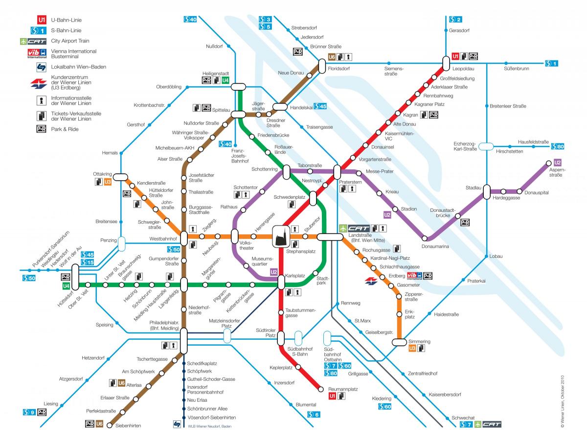 维也纳奥地利的地铁图