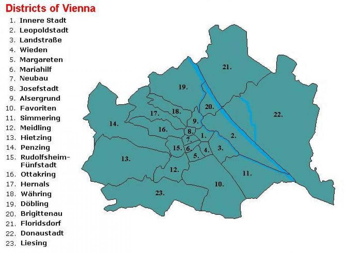 维也纳区地图