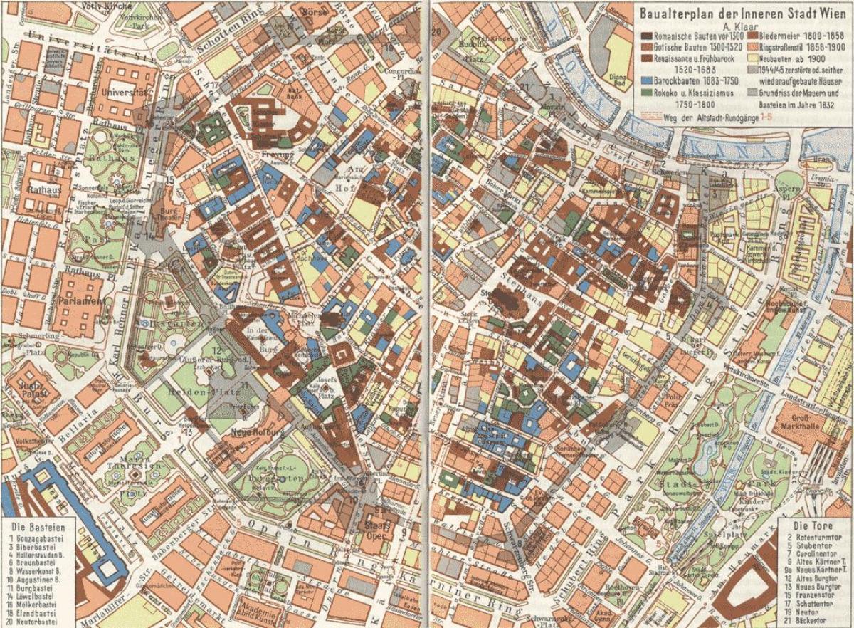 《维也纳老城的地图