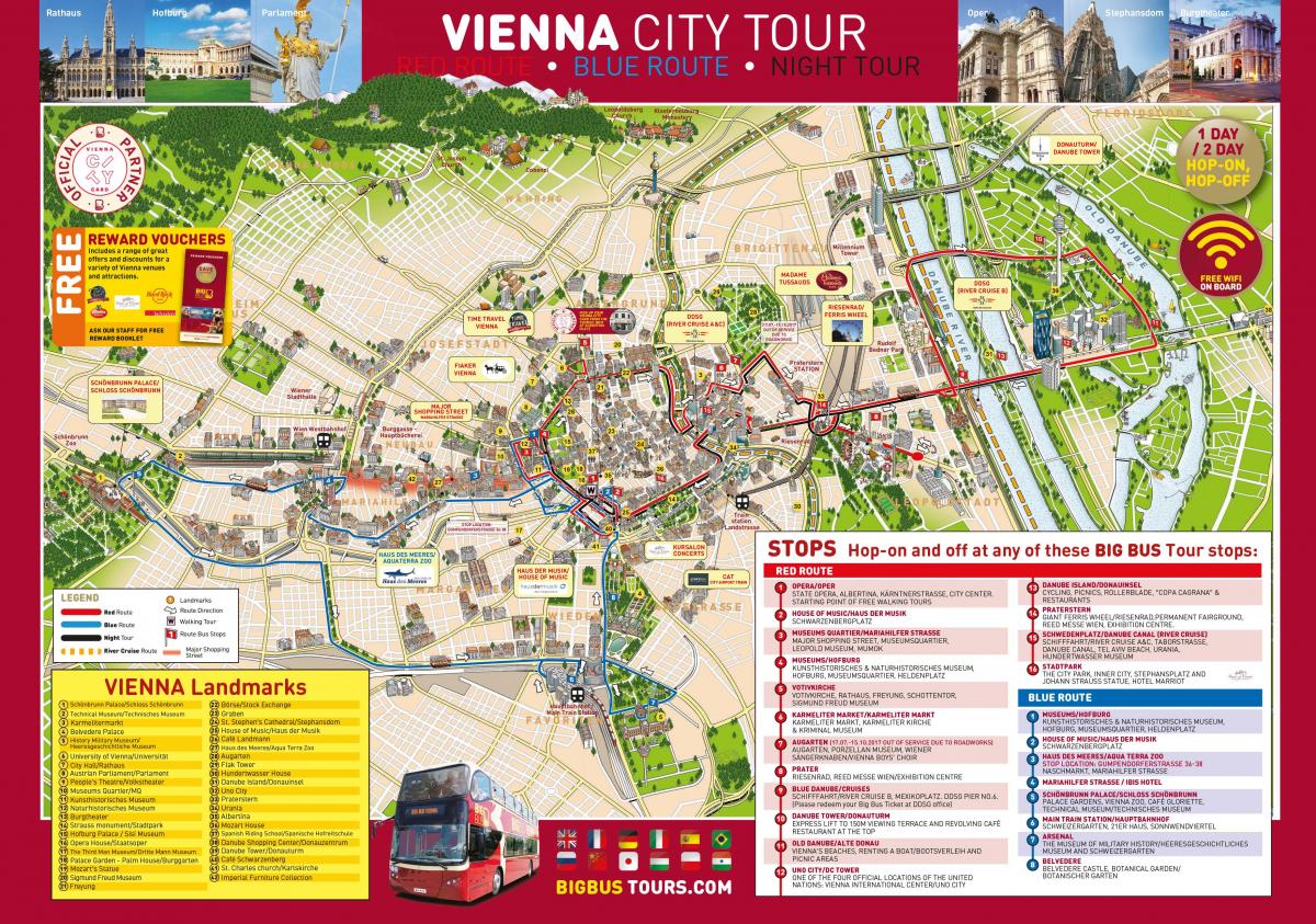 维也纳大巴士旅游地图