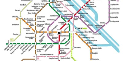 Cat城市机场火车维也纳地图