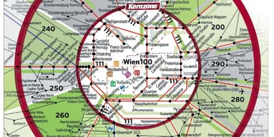 维也纳100区地图