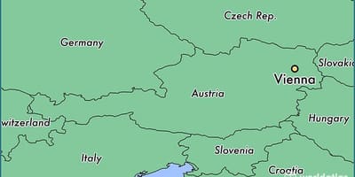 维也纳在地图
