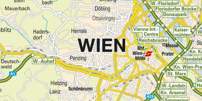 维也纳的兴趣点地图