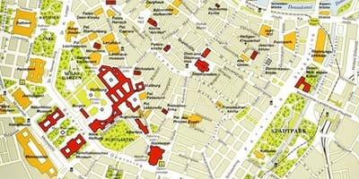 维也纳的历史性中心的地图